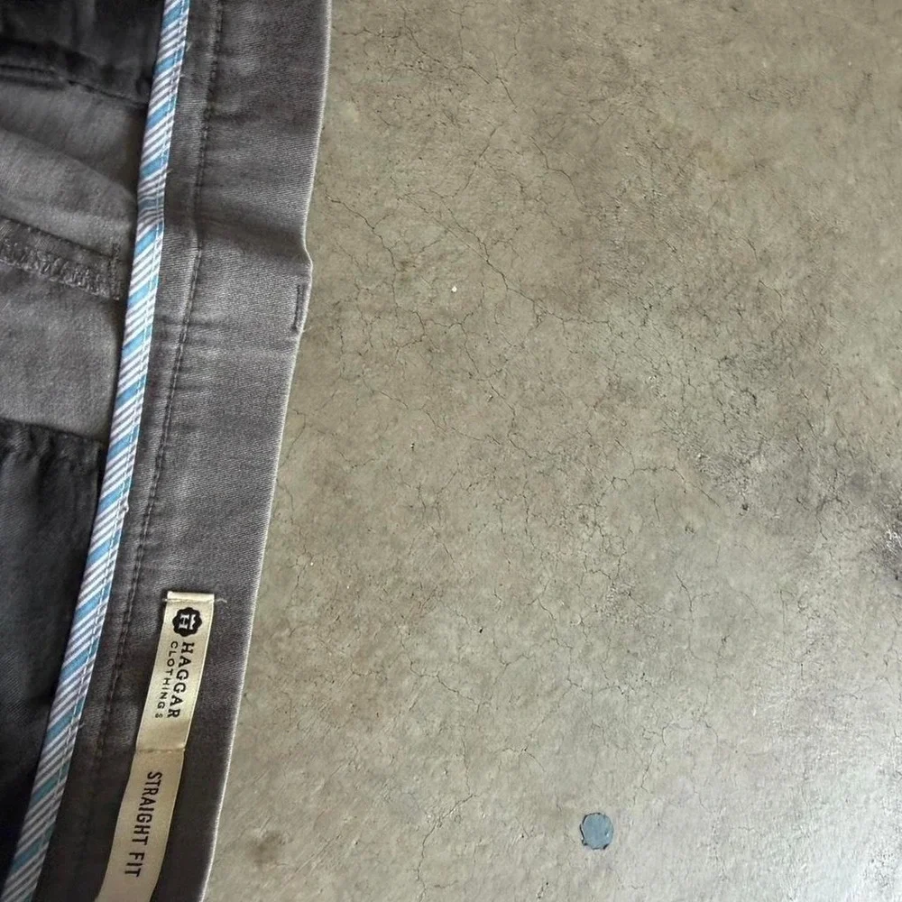 36x30 Grey Baggy Wide Leg Chino Style Pants Y2K Grunge 2000s Vintage